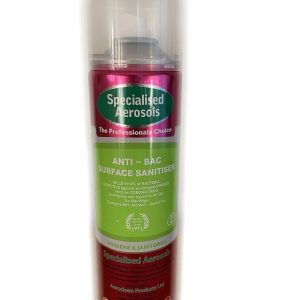 Aerosol Anti Bac Surface Sanitiser 500Ml 80% Alcohol