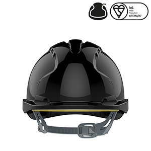 JSP AJH160-001-100  EVO®3 Micro Peak Slip Ratchet – Black – Vented Helmet