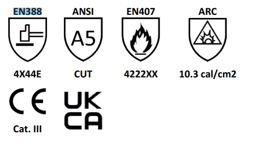 Manosun EUFR5L20 Arc Flash Glove 10.3 Cal - Image 3