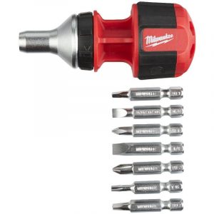 Milwaukee Multi Bit Screwdriver 8-in-1 Universal Compact Ratcheting 4932471868