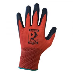 Pred Cardinal Nitrile Foam Ribbed Gloves