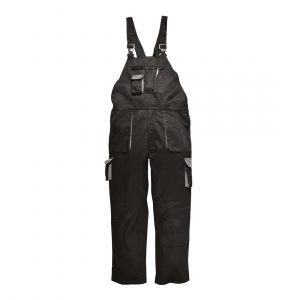 TX17 Portwest Texo Contrast Bib & Brace Medium – Lined Black