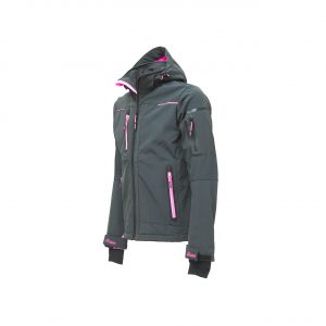 FU187GF U Power Ladies Space Softshell Jacket Grey Fucsia