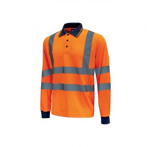 U Power Shine Long Sleeved Polo Orange